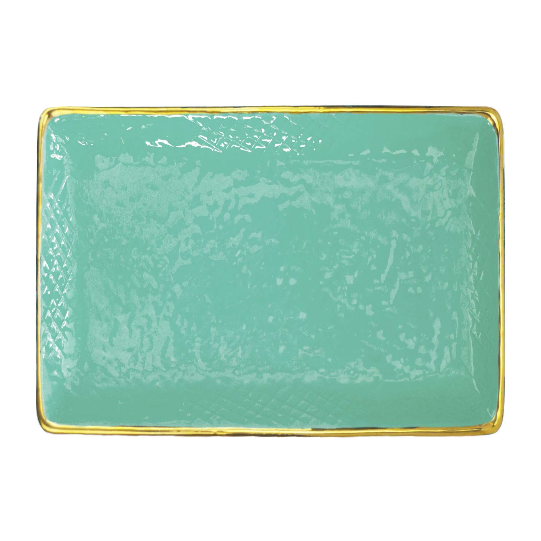 ARCUCCI – PRETA ORO RECTANGULAR TRAY - Aquamarine